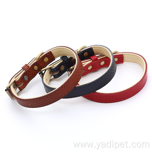 Padded Real Genuine Leather Dog Collar